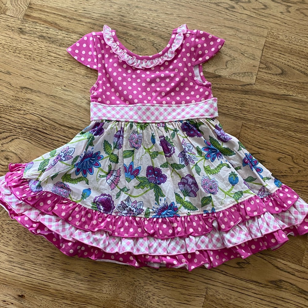 Matilda Jane dress. Size 2. Adorable pink polka dot dress.